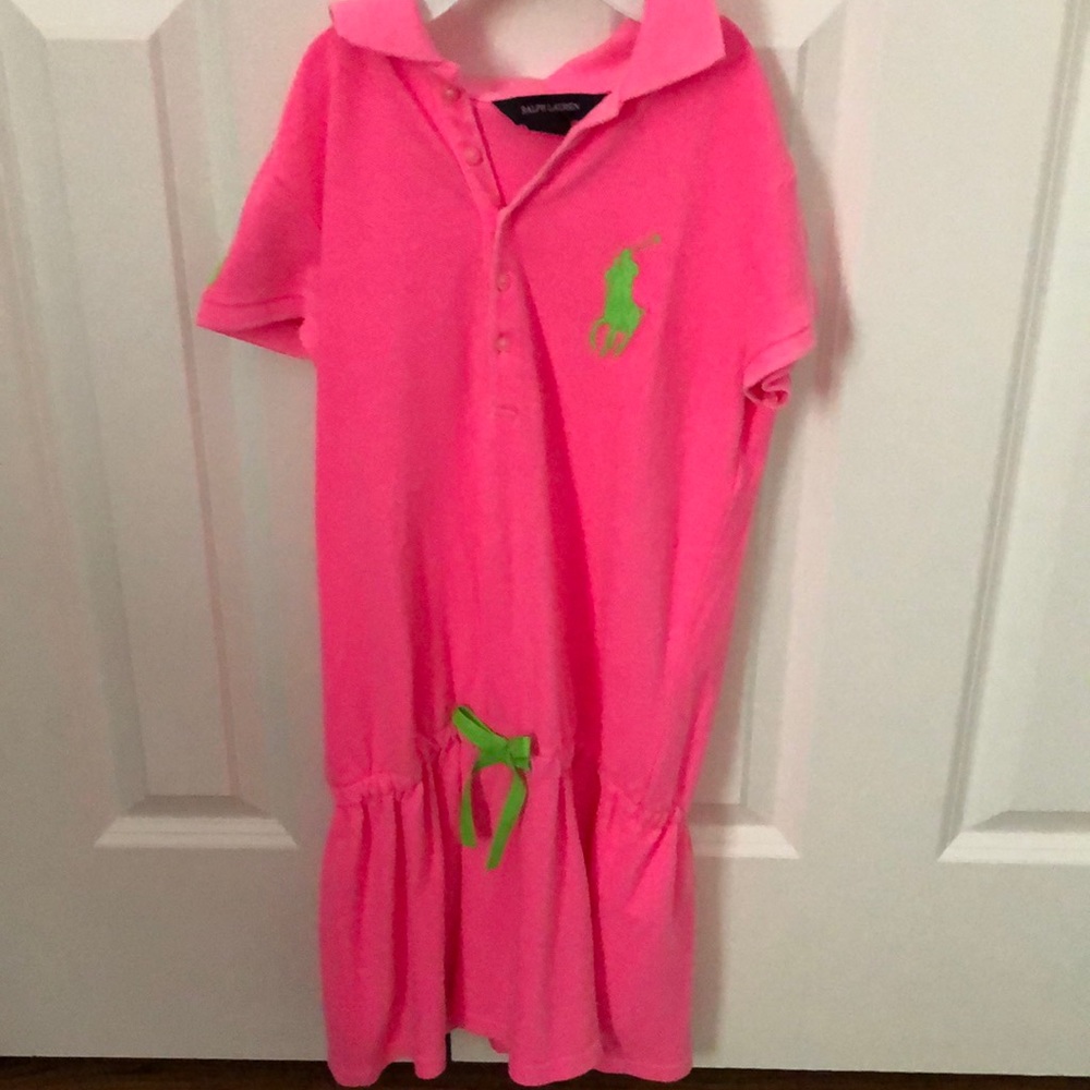 Pink and green dress